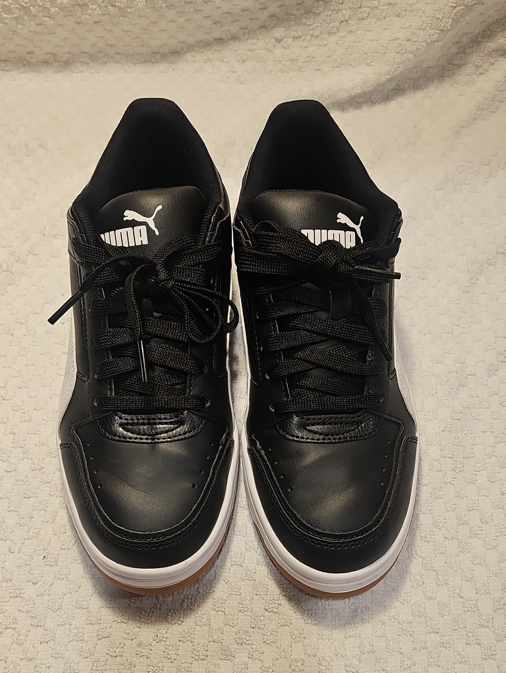 Puma Black Sneakers with White Trim